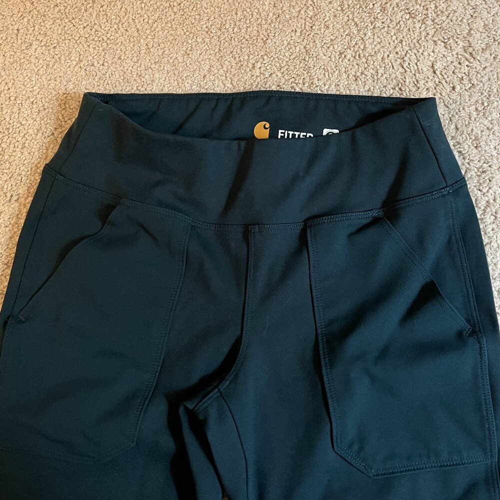 Carhartt *Force* Utility Knit Legging | Ink Green | XS Short (0/2) | Mid-Rise - Picture 6 of 13